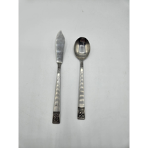 Custom Design CUD1 Jelly Spoon and Butter Spreader Lot of 2 Stainless - $1.97
