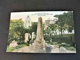 Gov. Bradford&#39;s Monument, Governor 1621-1657 - Plymouth, Mass.-1900s Postcard. - £9.25 GBP