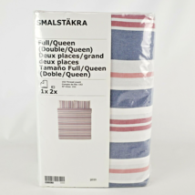 Ikea Smalstakra Full/Queen Duvet Cover w/2 Pillowcases Bed Set Blue Red ... - $54.35