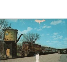 Boston And Maine 1555 Passenger Pauses At Riverside Vermont Postcard - $7.99