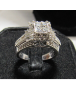 10k White Gold Quad Top 71 Diamond Sz 7 Engagement Ring 1.94ct 5.5g Gorg... - $2,474.99