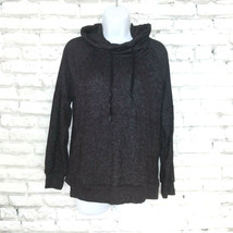 Members Mark Pullover Womens Small Black Heather Favorite Lounge Top Cow... - $17.88