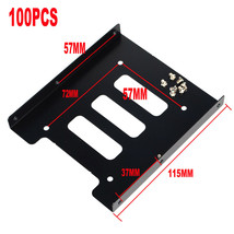 100Pcs 2.5" Ssd Hdd Hard Drive To 3.5" Steel Caddy Tray Mounting Bracket - £132.98 GBP