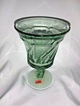 VINTAGE Fostoria Glass Jamestown Green Glass Water Goblet - $24.00