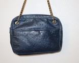 Susan Gail Navy Blue Leather Gold Chain Straps Shoulder Bag Bellido Spai... - $28.50