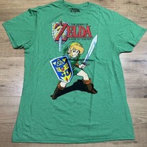 The Legend Of Zelda Short Sleeve Shirt Men Size Medium Green A Link To T... - £12.99 GBP