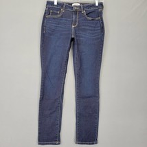 Sonoma Women Jeans Size 6 Blue Stretch Skinny Slim Dark Wash Classic Midrise Zip - £12.10 GBP
