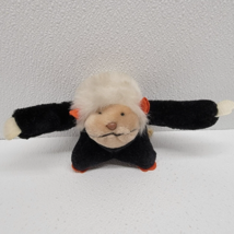 Vintage 1980 Gund Koko-Nuts Black White Orange Rope Tail Monkey Plush 4&quot; - £34.10 GBP