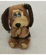 Vintage small I love you brown floopy ear dog plush figurine - €17,15 EUR