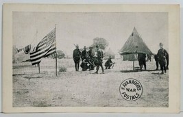 RPPC US Troops Ready on the Mexican Border American Flag Postcard M12 - £24.12 GBP