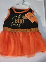 Pet Apparel Happy Halloween Small Dog Costume Tutu Dress &quot;Fab BOO Lous&quot; - £8.54 GBP