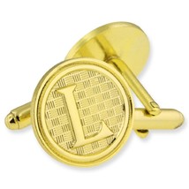 Letter L alphabet initials Cufflink Set Gold or Silver - £30.29 GBP