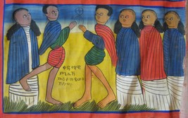 Ethiopian Art: oil painting on canvas - $410.00