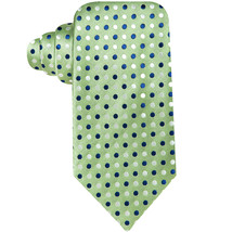 Geoffrey Beene Green Blue White Confetti Polka Dot Silk Blend Classic Tie - $19.99