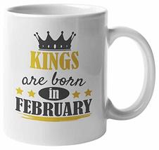 Make Your Mark Design Kings Born in February Coffee &amp; Tea Mug for Birthday, Pres - £15.95 GBP
