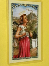 Saint Agatha, Patron Saint of Catania Laminated Prayer Card, New - $1.98