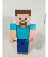 Minecraft Large Scale Steve Action 8.5” Figure Toy Bendable Arms Legs He... - £9.56 GBP