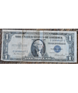 Series 1935 E One Dollar Blue Seal Silver Certificate No Motto. - £2.93 GBP