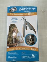 Peti Care Illuminated Pet Trimmer Cat Dog Nail Clipper W Led Light 5x Magnifier - £11.44 GBP