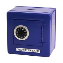Kids Lockable Blue Metal Combination Money Bank Safe 13 x 13cm  - $50.00