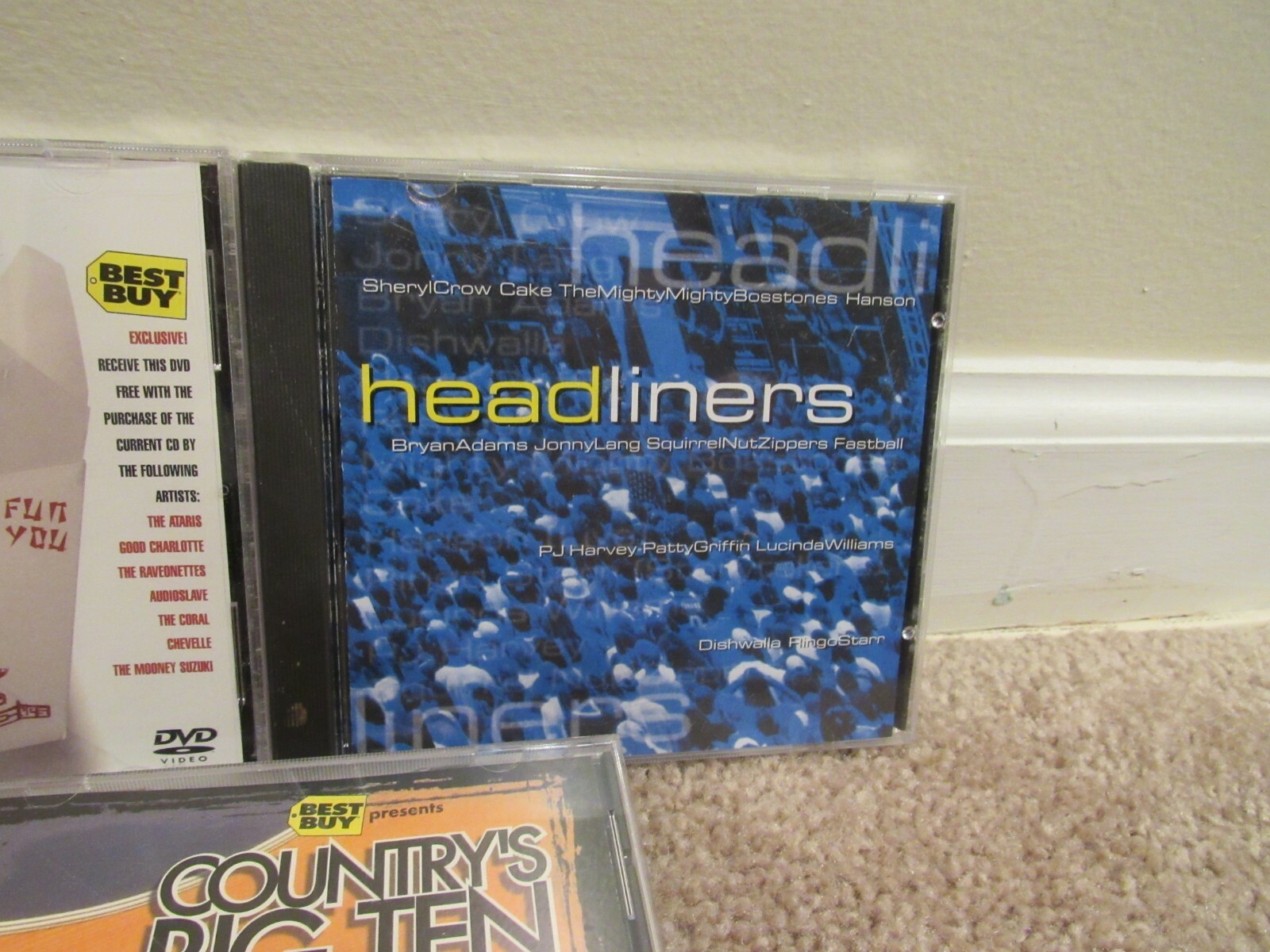 Lot of 3 Best Buy CDs/DVDs: Happy Video Fun, Headliners, Country's Big Ten Item image 3