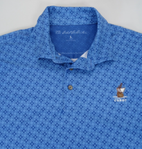 Cabot Collection Golf Polo Size Large Blue Country Club Tour Fit Geometr... - $28.45