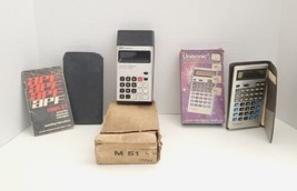 Vintage Calculators for Parts/Repair APF Mark 51 &amp; Unisonic LC 500 With Boxes - £11.86 GBP