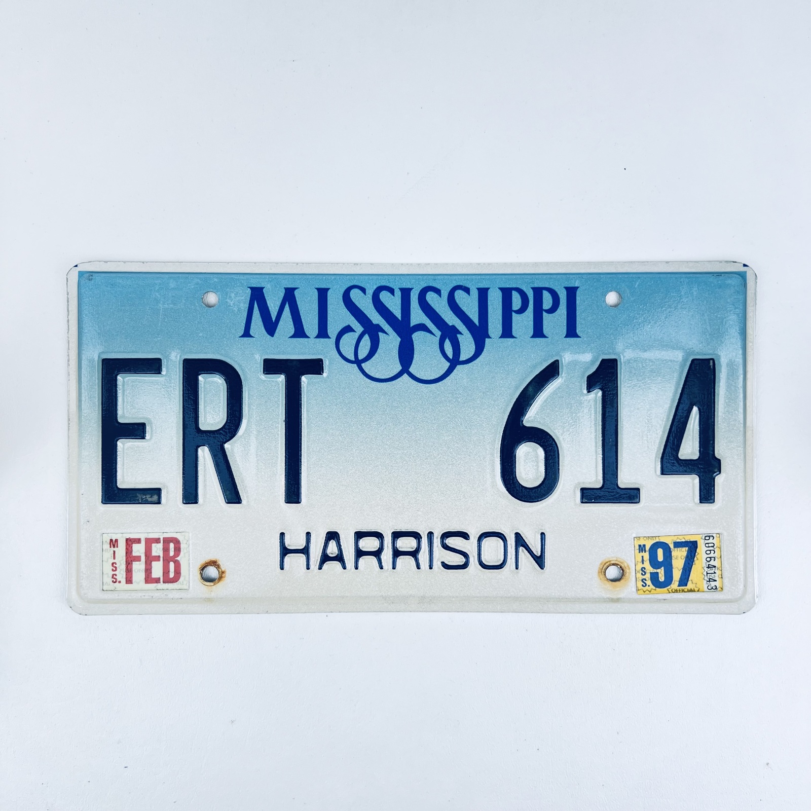 1997 United States Mississippi Harrison County Passenger License Plate E... - $18.80