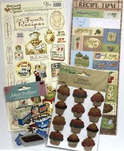 Scrapbooking Stickers Cooking and Kitche Set 4 Pack Lot Embellishments 1... - $9.00