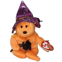 Pocus Orange Bear in Witch Costume Ty Halloweenie Beanies 2008 MWMT Coll... - $7.95