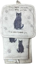 Black Cat 3-Piece Kitchen Set - Oven Mitt, Pot Holder &amp; Towel Set - $23.75