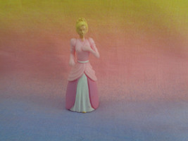 Dollhouse Miniature Rubber Woman Figure Pink Dress - as is - £1.05 GBP