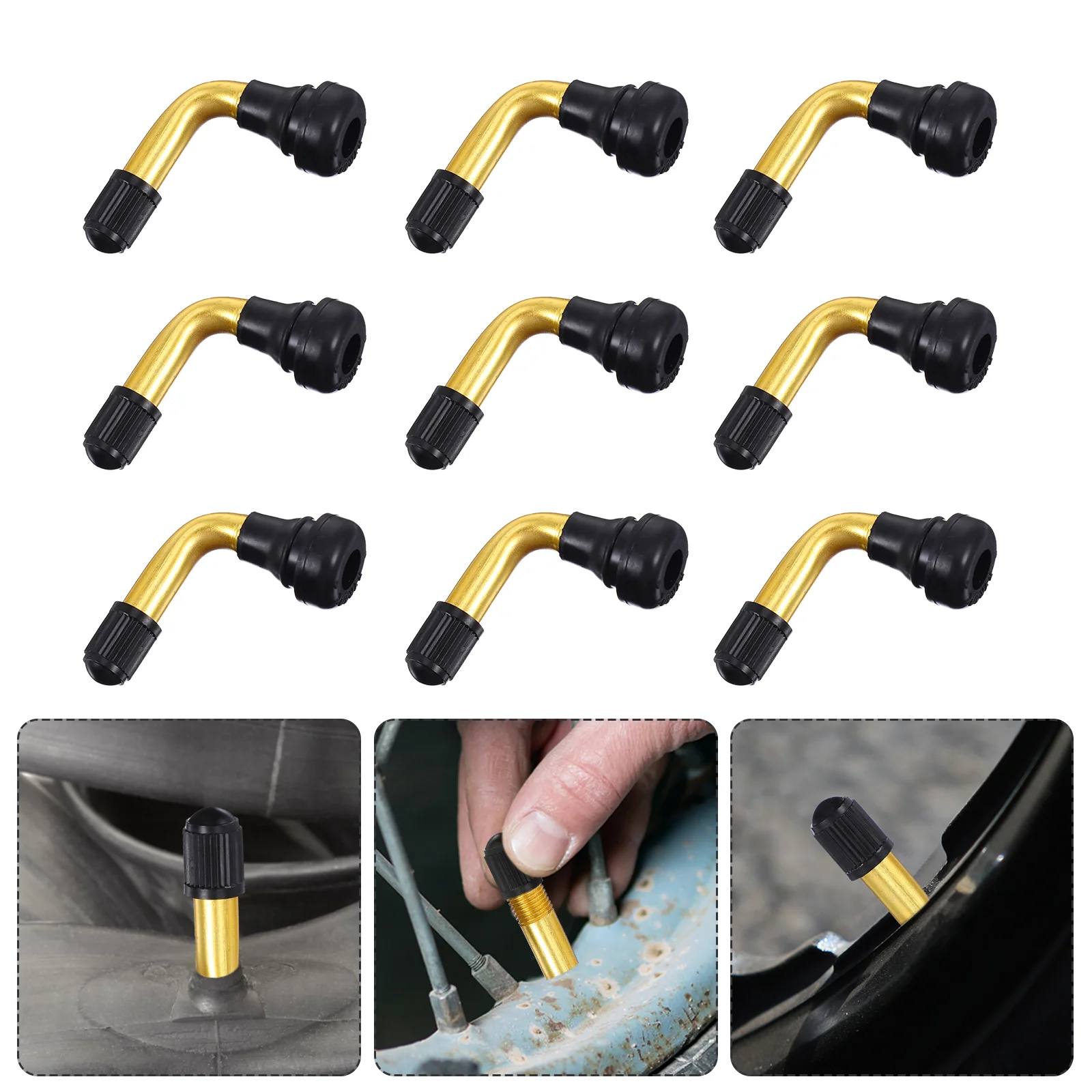 10 Pcs Valve Tire Valves Extension Stem Extender Motorcycle Stems Adapter Extend - $51.48