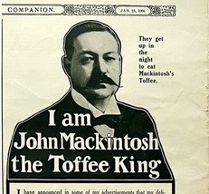 1906 Mackintosh Toffee King Candy XL Advertisement Food Ephemera - $418.95 MXN