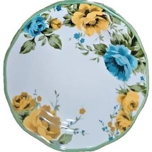 Four (4) Pioneer Woman ~ Rose Shadow Pattern ~ 8.5&quot; ~ Stoneware Salad Plates - £36.77 GBP