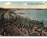 Sunday Afternoon Bathers Revere Beach Massachusetts MA UNP DB Postcard O20 - £3.07 GBP