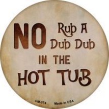 No Rub A Dub Novelty Circle Coaster Set of 4 - £15.94 GBP