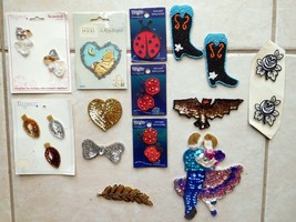 Crafts APPLIQUES Lot 20 Lady Bugs Angels Light Bulbs Winnie the Pooh + N... - $12.74