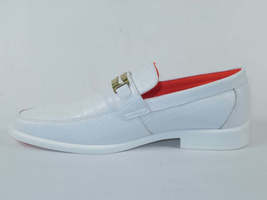 Men's TAYNO Shoes The Caprio C TAYNO Crocodile Print Bit Loafer White image 4