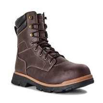 Mens Steel Toe Brown Work Boots Comfort, Brahma Size 10.5 Lace-up - £35.19 GBP