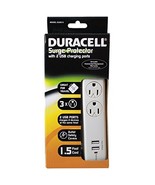 Duracell Surge Protector With 2 USB Charging Ports White - $14.99