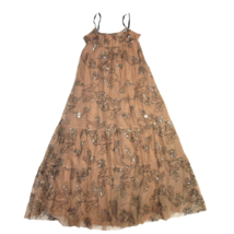 NWT by Anthropologie Sequined Tulle Maeve Maxi in Neutral Tank Dress XS - £126.45 GBP