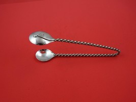 Revere by Unknown Maker Sterling Silver Ice Tong hand wrought twisted 7 1/2&quot; - £165.39 GBP
