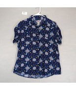 Wrangler Wrancher Women&#39;s XL Pearl Snap Shirt, Boho Blue Paisley Short S... - $22.00