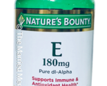 Nature&#39;s Bounty Vitamin E 180 mg Pure dl-alpha 120 softgels each 10/2026... - $12.88