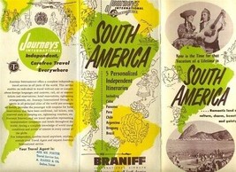 Braniff International South America Brochure 1953 DC-6 Journey Tours - £27.76 GBP