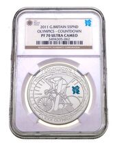 2011 Great Britain S5£ Olympics Countdown NGC PF70 Ultra Cameo - $164.25