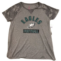 Philadelphia Eagles Nfl Short Sleeve T-Shirt Girls Size Large 11/13 Gray Camo Nwt - £15.80 GBP