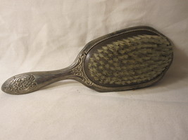 antique Silver-Plated Heavy Weight Hair Brush - £7.81 GBP