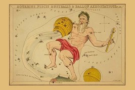 Aquarius, Piscis Australis &amp; Ballon Aerostatique by Aspin Jehosaphat - Art Print - £17.57 GBP+